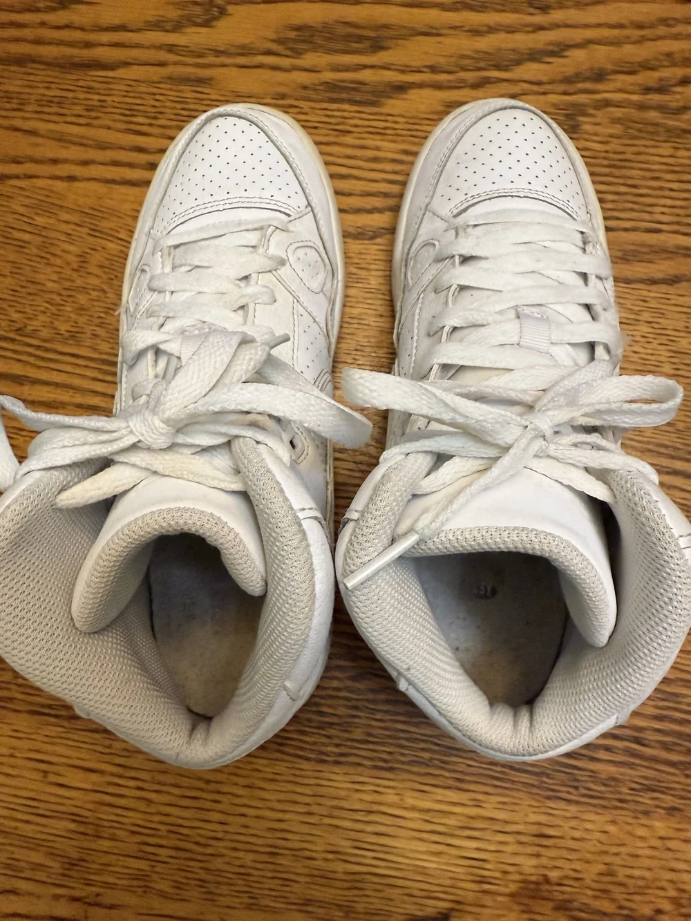 Nike Court Borough Mid Shoes Mens Size 6.5Y High Top Leather 615158-109 Sneakers